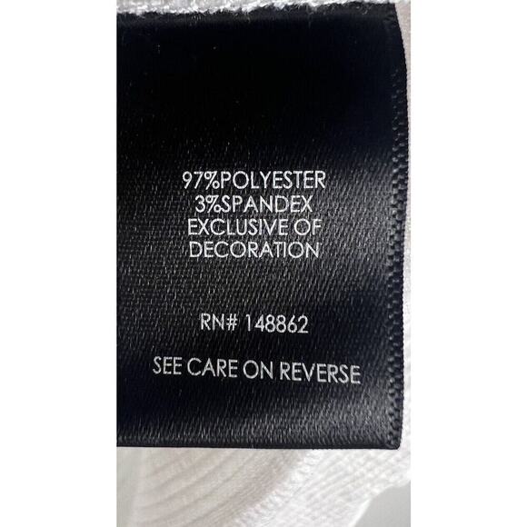 Torrid Ivory Crepe Embroidered Top Size 1X (14/16) Short Sleeve Square Neck NEW - Picture 6 of 8